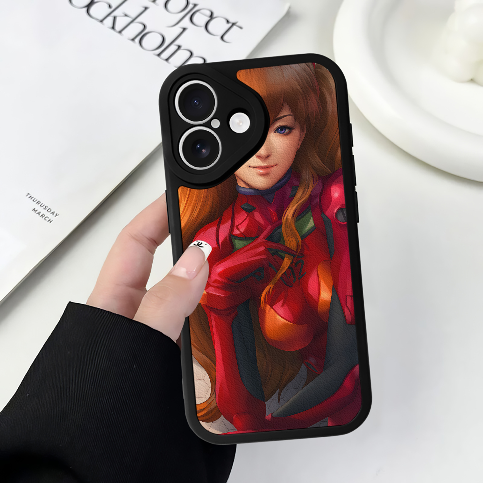 （画像用） EVA 新世紀エヴァンゲリオン 【iPhone 16シリーズ対応】シリコンスマホケース（レザー調） 材質：シリコン